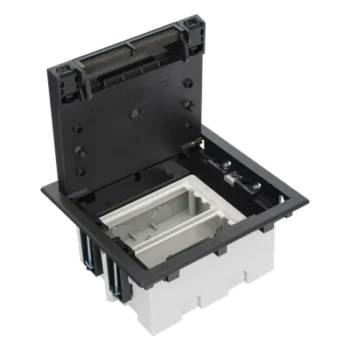 Caja de Piso Falso / 2 Módulos Dobles / Profundidad Ajustable 90-120 mm (3.54-4.72 in) / Tapa Embellecedor / IK08 / +125 °C