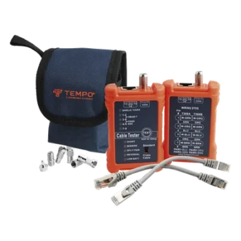 Tester de Cables / LAN 8 Hilos / Coaxial / Mapeo de Pines / 300 m / 900 pies / RJ45 / RJ11