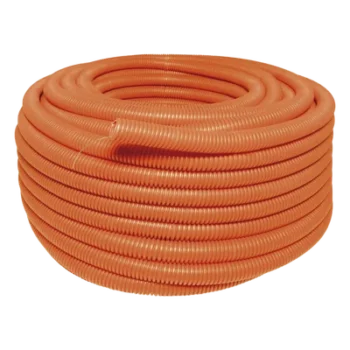 Manguera Corrugada Flexible / 1/2" x 100 m / HDPE / Resistencia Eléctrica 100 MΩ / Guía Integrada / Resistente a Intemperie y UV