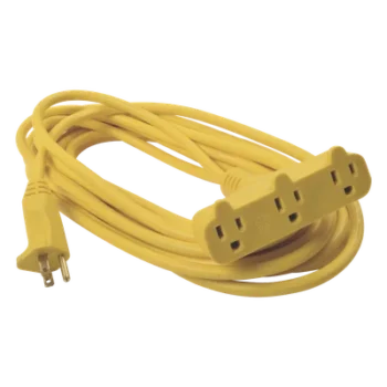 Extensión Eléctrica Tipo Abanico / Uso Rudo / 8 m (26.2 ft) / 127 V CA / 10 A Máximo / Calibre 16 AWG / Doble Aislamiento