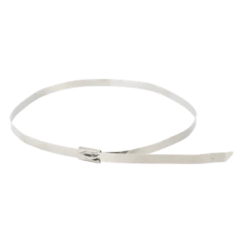 Cincho de Acero Inoxidable / 4.6 mm x 360 mm (1.18 ft) / 60 kg Tracción / 10 piezas / -40°C a +85°C