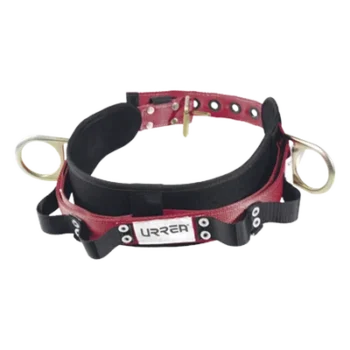 Cinturón de Seguridad para Liniero / Talla 36 / Neopreno Resistente / Nylon 4' Acolchonado / 2 Anillos Tipo D / 4 Compartimentos / ANSI A10.14 y Z359.1
