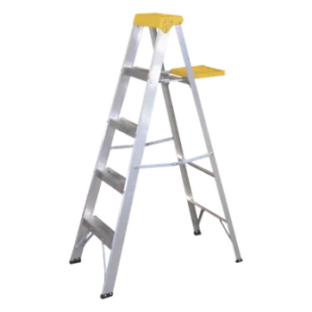 Escalera Tipo Tijera / 5 Peldaños / Aluminio Tipo III / 1.83 m (6 ft) / Carga 90 kg / ANSI A14.2