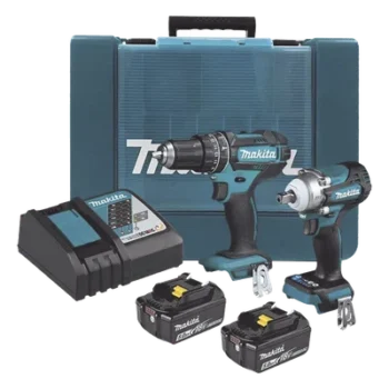 Kit de Herramientas Eléctricas / Rotomartillo Atornillador 1,900 rpm / Atornillador de Impacto 330 Nm / 2 Baterías 18V / Cargador y Maletín