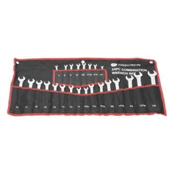 Juego de Llaves Combinadas / 24 Piezas / Métricas e Imperiales / Acero Cromo-Vanadio / Estuche Nylon Enrollable