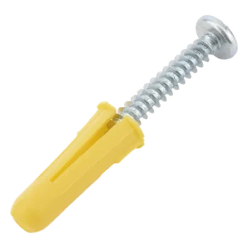 Kit de Fijación / 20 Taquetes de 1" (25.4 mm) / 20 Tornillos 8 mm x 1" (25.4 mm) / Doble Expansión / Carga 50 kg / Polietileno HDPE