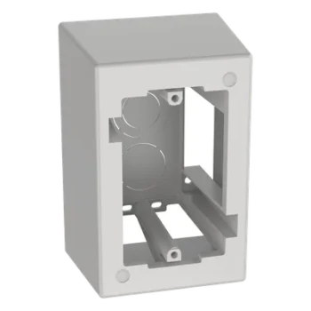 Caja de Pared Superficial / ABS / 133x88.5x69.8 mm / Salidas 1/2-3/4-1 in / Cinta Adhesiva / Blanco