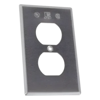 Tapa para Contacto Dúplex / Aluminio Inyectado a Presión / 1.02 mm Espesor / A Prueba de Intemperie / UL y CSA / Uso Comercial y Residencial