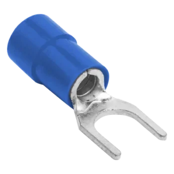 Terminal Horquilla Aislada / 16-14 AWG / Azul / 25 Piezas / Espada 6.3 mm