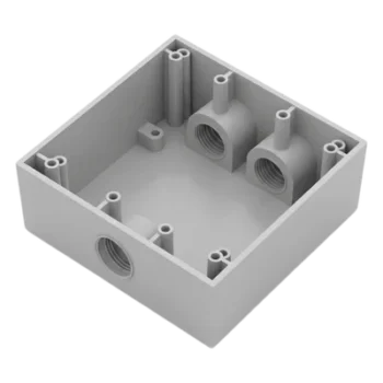 Caja Condulet Cuadrada / 3 Bocas 3/4" (19.05 mm) / Aluminio Diecast / Intemperie / Volumen 483.8 cm³
