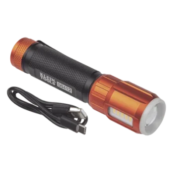 Linterna LED Recargable / 500 Lúmenes / Luz Frontal y Lateral / IP66 / Caídas 6 ft (1.8 m) / USB-C / Tapa Magnética