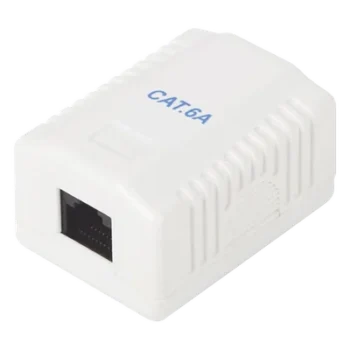 Caja de Pared / 1 Puerto / Cat6A / UTP Sin Blindaje / T568A/B / 125 VAC / 1.5 A / AWG 23-26