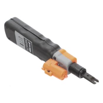 Herramienta de Impacto Punchdown / LED 2200 mcd / Fuerza Ajustable 27.5-37.5 lbs / Compatible Cat.6 23 AWG / Mango Ergonómico