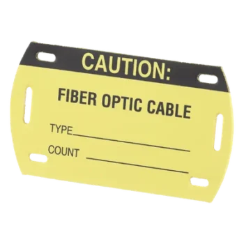 Kit de Etiquetas Autolaminadas para Fibra Óptica / 90.42 x 52.32 mm / 3.56 x 2.06 pulg / Negro con Amarillo / Interior/Exterior / -45°C a 93°C