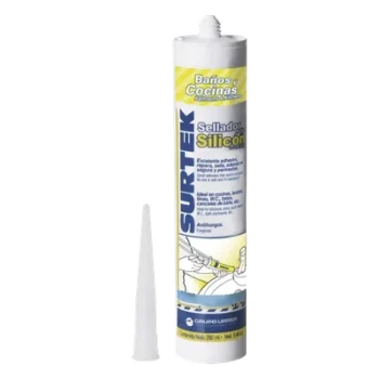 Silicón Sellador / Resistente -40°C a 100°C (-40°F a 212°F) / Antimoho y Antibacterias / Secado 24 Horas / 280 ml / Zonas Húmedas