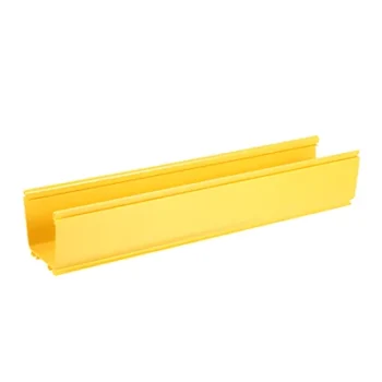 Canaleta de Enrutamiento de Fibra Óptica / 4x4 pulgadas / PVC Rígido UL 94V-0 / 3 m (9.8 ft) de Largo / Radio de Curvatura 2' / Color Amarillo