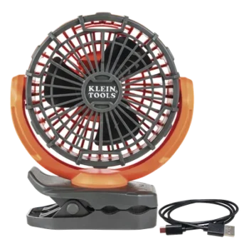 Ventilador Portátil Recargable / 2 Velocidades / Autonomía 5-9 Horas / Montaje 360° / USB-C / Pinza e Imán
