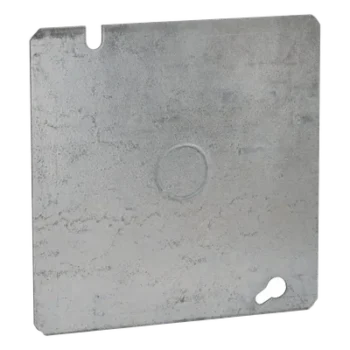 Tapa Cuadrada Plana / Acero Galvanizado / 4.75 x 4.75 in / Entrada 1/2 in / UL Listed