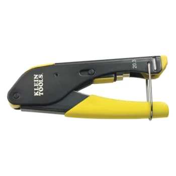 Pinza de Compresión para Conector F / Cables RG59 y RG6/6Q / Acero Antioxidante / Mango con Seguro / 5.59' (1700 mm) de Longitud