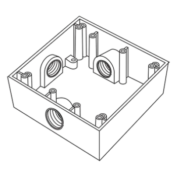 Caja de Conexión a Prueba de Intemperie / 3 Bocas 3/4" (19.05 mm) / Aluminio Diecast / IK09 / 492 cm³ / 0.395 kg
