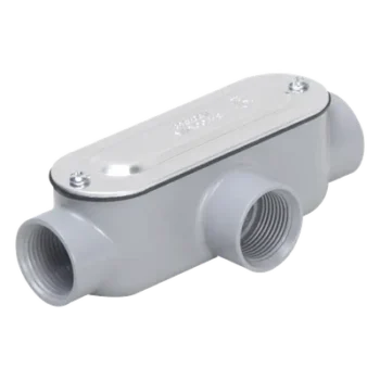 Caja Registro Tipo T / 1/2 in (12.7 mm) / Aluminio / NEMA 3R / UL / 4.3 in³ / Rígido e IMC
