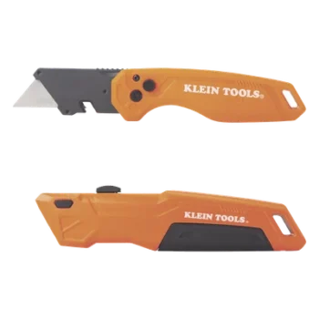 Navaja Multiusos Deslizable / Cuchilla Plegable 135° o 180° / Bloqueo con Liberación Rápida / 5 Cuchillas de Repuesto / Color Naranja de Alta Visibilidad