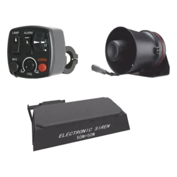 Kit de Señalización para Motocicleta / Sirena y Bocina 100W / Controlador Ergonómico / 3 Tonos de Advertencia / Manubrio 7/8" (22,22 mm)