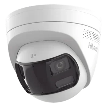Cámara Turret IP / 6 Megapixel / Panorámica 180° / Dual Light 30 m (98.4 ft) / PoE / Audio Bidireccional / IP67