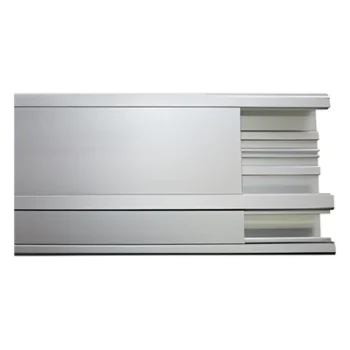 Canaleta de aluminio / 140 x 41 mm / Tramo 3 m (9.84 ft) / Anodizado natural / -20°C a 120°C