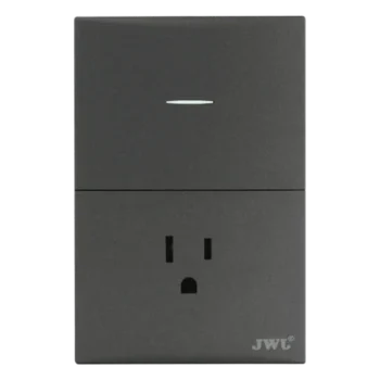 Placa con Interruptor y Toma Corriente / 127 V / 60 Hz / 10-15 A