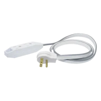 Extensión Eléctrica Plana / 1 m (3.28 ft) / AWG 16 / Clavija Aterrizada 90° / SPT-3 / CCA