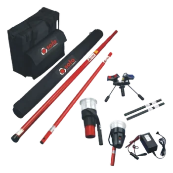 Kit de Prueba para Detectores Térmicos y de Humo / Pértiga Telescópica 6 m (19.7 ft) / Probador Térmico Integrado / Diseño Universal / Copa Transparente / Baterías y Cargador Incluidos