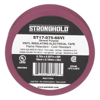Cinta Aislante Eléctrica / PVC Uso General / 600V / 20.12 m (66 ft) / 19 mm Ancho / UL 510 / Violeta