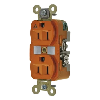 Contacto Dúplex Industrial / 15A 125V / NEMA 5-15R / Aislado 2,000V / Nylon Resistente / -40°C a 75°C
