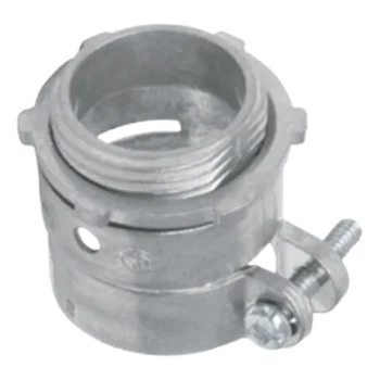 Conector Recto para Tubo Flexible / 3/8" (9.5 mm) / Diámetro 25 mm / Acabado Bruñido Brillante / NEMA FB-1 y UL 514B