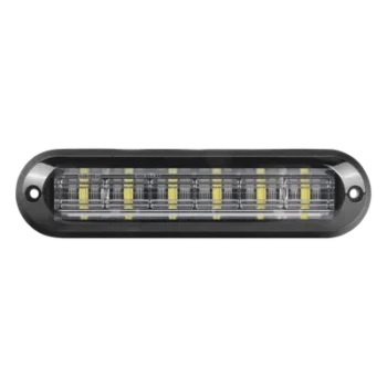 Luz Auxiliar Ultra Brillante / IP67 / 6 LEDs 3W / 12 Patrones / 142.6x36x14mm / Rojo-Azul / 0.47x0.12x0.05ft
