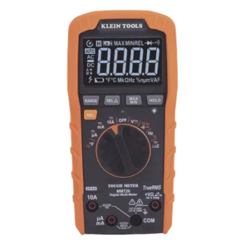 Multímetro Digital / Rango Automático / TRMS 1000 V / 10 A / Temperatura / LOZ / IP42 / Caída 2 m (6.6 ft)