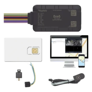 KIT Dispositivo de Rastreo Vehicular / Conectividad LTE Cat1 y LTE-M / BLE 5.0 / GNSS U-blox / Carcasa IP54 / Batería Interna de Respaldo / Detecta Interferencias / Incluye SIM500MB2Y, EPCOMGPSCODE, Relay y boton SOS