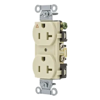Contacto Dúplex Grado Comercial / 20 A 125 V / 2 Polos 3 Hilos / NEMA 5-20R / Interior Seco / -40 °C a 75 °C