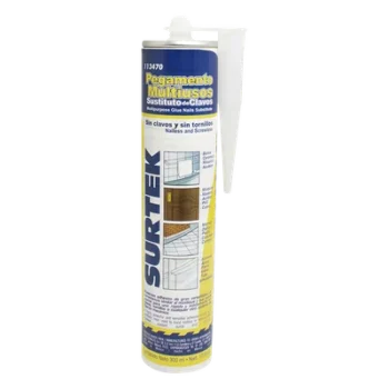 Adhesivo de construcción / 300 ml / 45 kg/cm² resistencia al despegue / Secado 24 horas / Sin perforaciones