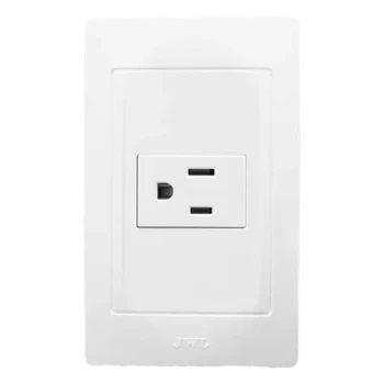 Contacto Sencillo / 127 V~ 60 Hz / 15 A / 2P+T / 11.8 x 7.8 x 3 cm / 4.6 x 3.1 x 1.2 in / Blanco
