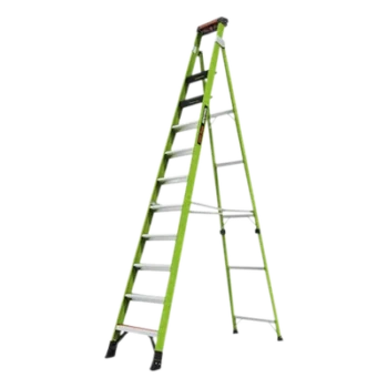 Escalera Industrial / Fibra de Vidrio / 3.65 m (12 ft) / Capacidad 170 kg / Tipo IAA / Doble Modo / Almohadilla Giratoria