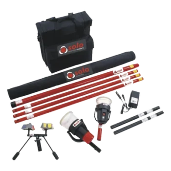 Kit de Prueba para Detectores Térmicos y de Humo / Pértiga Telescópica 6 m (19.7 ft) / Extensión 1.2 m (3.9 ft) / Dispensador de Prueba / Herramienta de Remoción / Baterías Tipo Bastón / Maleta Profesional