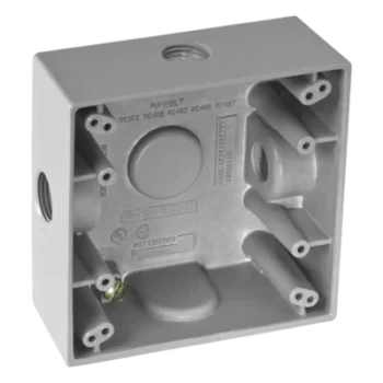 Caja de Conexión a Prueba de Intemperie / Aluminio Die-Cast / 3 Salidas / 1/2" NPT / IK09 / 492 cm³
