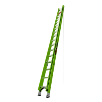 Escalera de Extensión / Fibra de Vidrio y Aluminio / 10.9 m (35.8 ft) / Capacidad 375 lb (170 kg) / Estabilizadores Niveladores Integrados / Certificación ANSI-OSHA