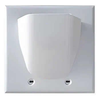 Placa de Pared Pasa Muro / 112.7 x 110.7 mm / ABS Resistente a Intemperie / UL 94V-0 / 25mm Máx. Diámetro
