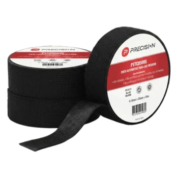 Cinta Automotriz de Fieltro PET / Espesor 0.28 mm / Ancho 19 mm / 18 m (59.1 ft) / Anti-Abrasión / Negro