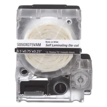 Casete de Etiquetas Autolaminadas / 12.7 x 31.8 mm / 200 Etiquetas / Cables 3.1 a 7 mm (0.12 a 0.28 in) / Calibre 12-10 AWG