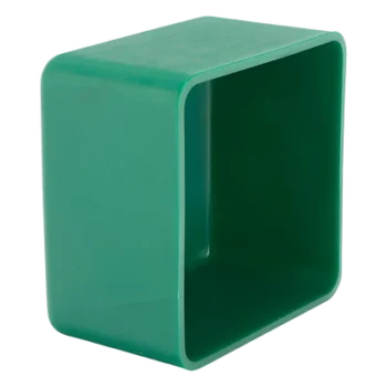 Remate Cuadrado para Unicanal / 4x4 pulgadas (10x10 cm) / PVC No Metálico / Verde Oscuro / Sellado Sólido