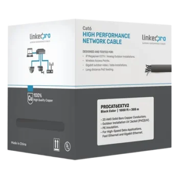 Bobina de Cable / Cat6+ / 23 AWG / 305 m (1000 ft) / FTP / Exterior UV / CMX / UL